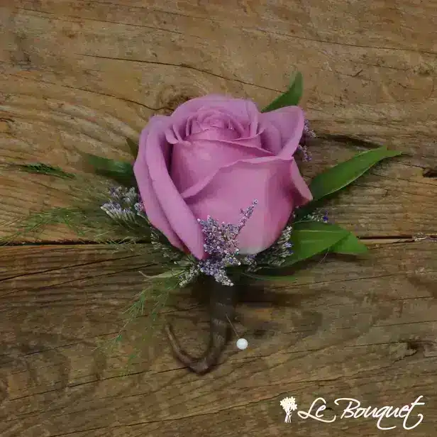 Rose Boutonniere Collection (Deluxe, Lavender, Caspia)