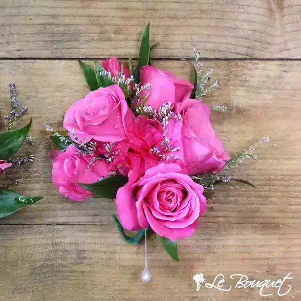 Spray Rose Corsage Collection (Deluxe, Fuchsia, Caspia)