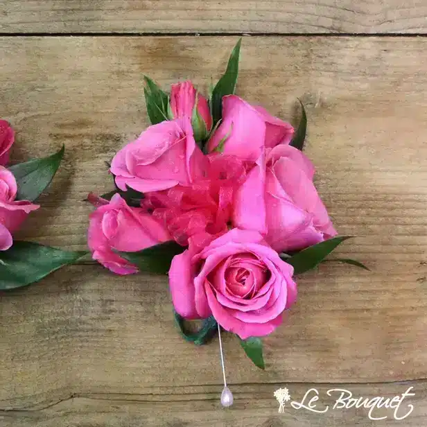 Spray Rose Corsage Collection (Deluxe, Fuchsia, Greens Only)