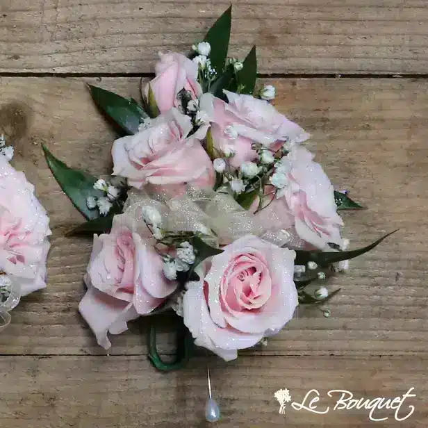 Spray Rose Corsage Collection (Deluxe, Pink, Gypsophila)