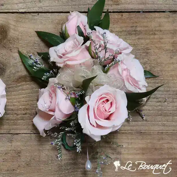 Spray Rose Corsage Collection (Deluxe, Pink, Caspia)