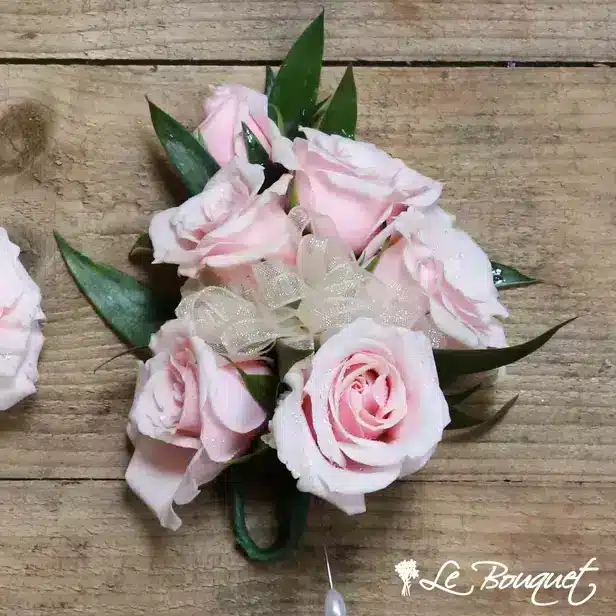 Spray Rose Corsage Collection (Deluxe, Pink, Greens Only)