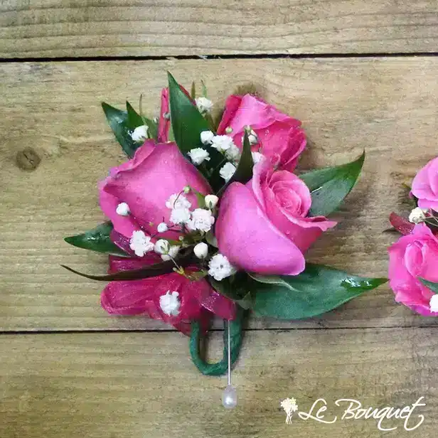 Spray Rose Corsage Collection (Standard, Fuchsia, Gypsophila)