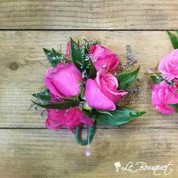Spray Rose Corsage Collection (Standard, Fuchsia, Caspia)