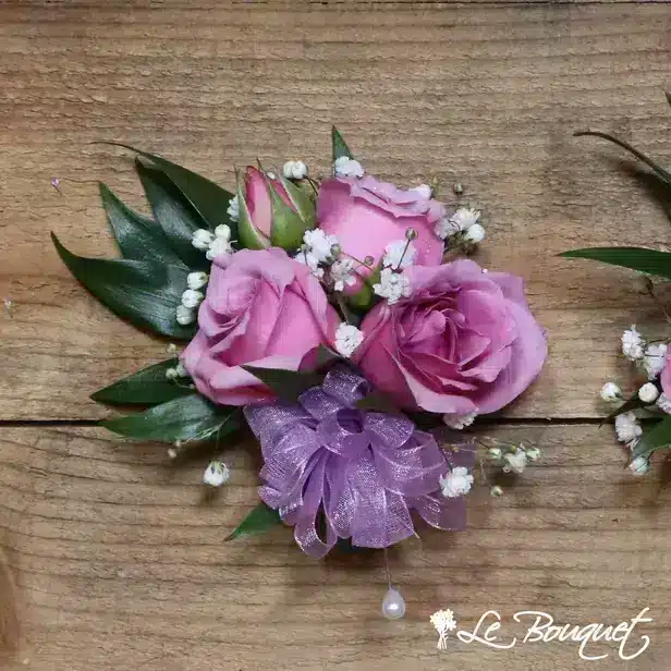 Spray Rose Corsage Collection (Standard, Lavender, Gypsophila)