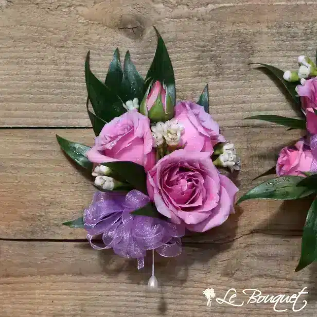 Spray Rose Corsage Collection (Standard, Lavender, Waxflower)