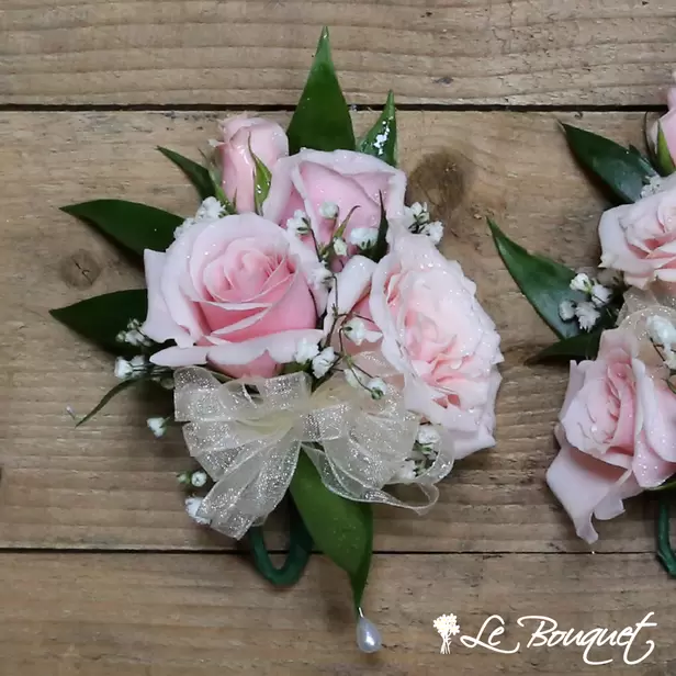 Spray Rose Corsage Collection (Standard, Pink, Gypsophila)