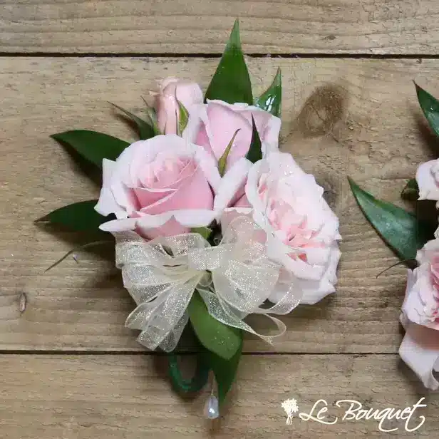 Spray Rose Corsage Collection (Standard, Pink, Greens Only)