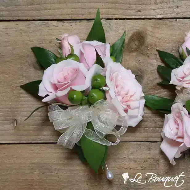 Spray Rose Corsage Collection (Standard, Pink, Hypericum)