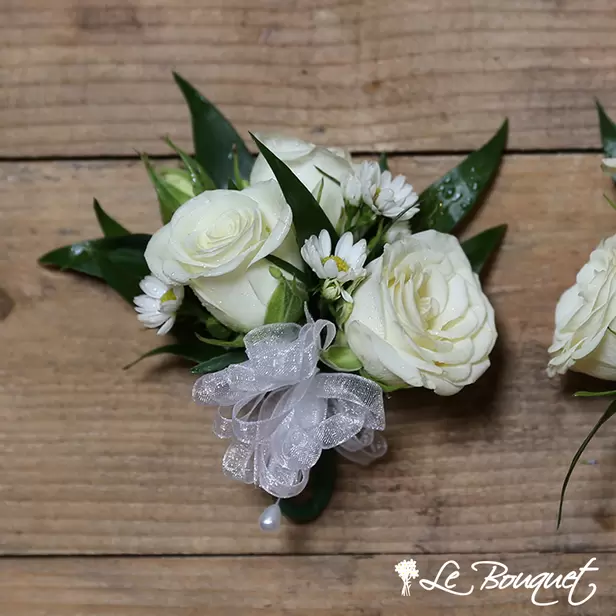Spray Rose Corsage Collection (Standard, White, Asters)