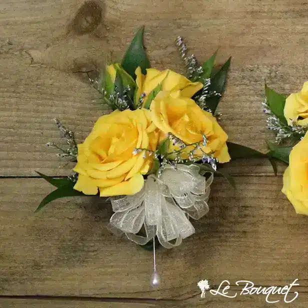 Spray Rose Corsage Collection (Standard, Yellow, Caspia)