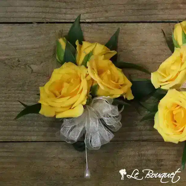 Spray Rose Corsage Collection (Standard, Yellow, Greens Only)