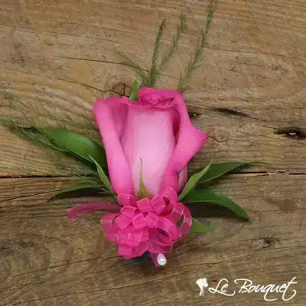 Rose Corsage (Deluxe, Fuchsia, Greens Only)