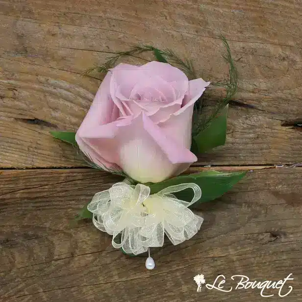 Rose Corsage (Deluxe, Pink, Gypsophila)