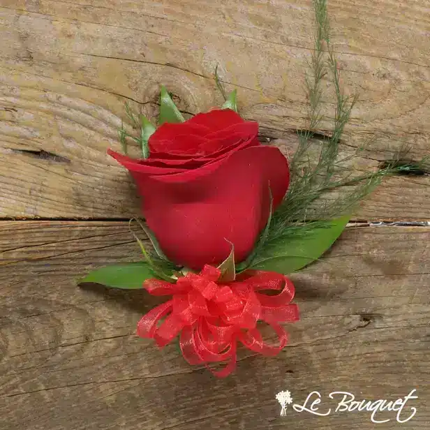 Rose Corsage (Deluxe, Red, Greens Only)