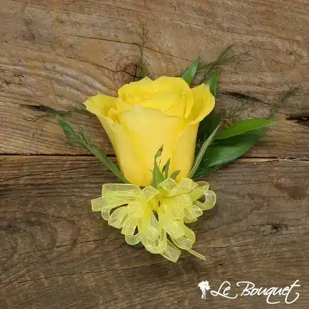 Rose Corsage (Deluxe, Yellow, Greens Only)