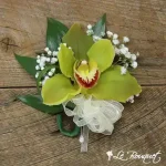 Cymbidium Orchid Corsages (Deluxe, Green, Gypsophila)