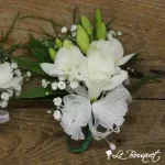 Freesia Corsage (Deluxe, White, Gypsophila)