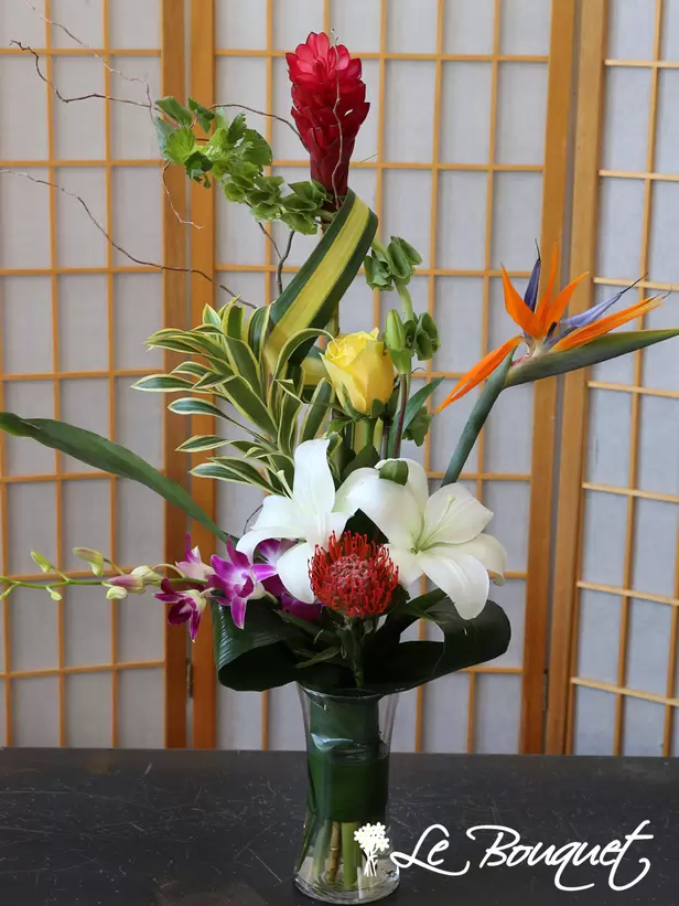Exotic Bouquet (Standard, With glass vase)