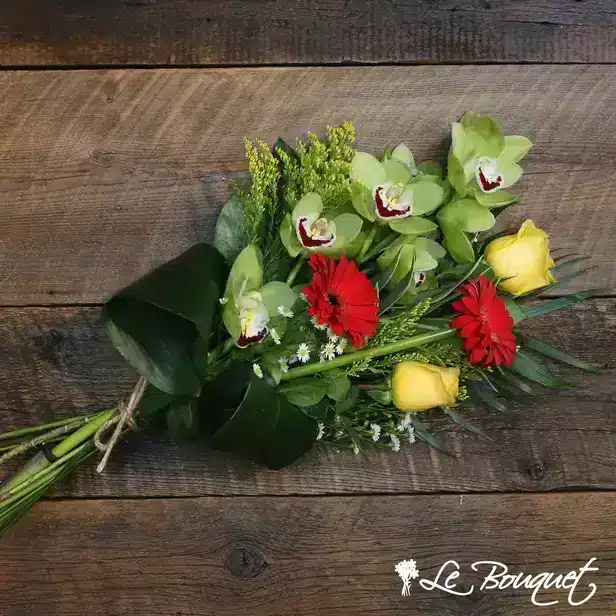 Cymbidium Orchid Bouquet (Premium, Green)
