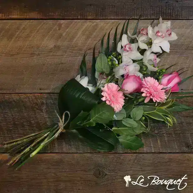 Cymbidium Orchid Bouquet (Premium, White)