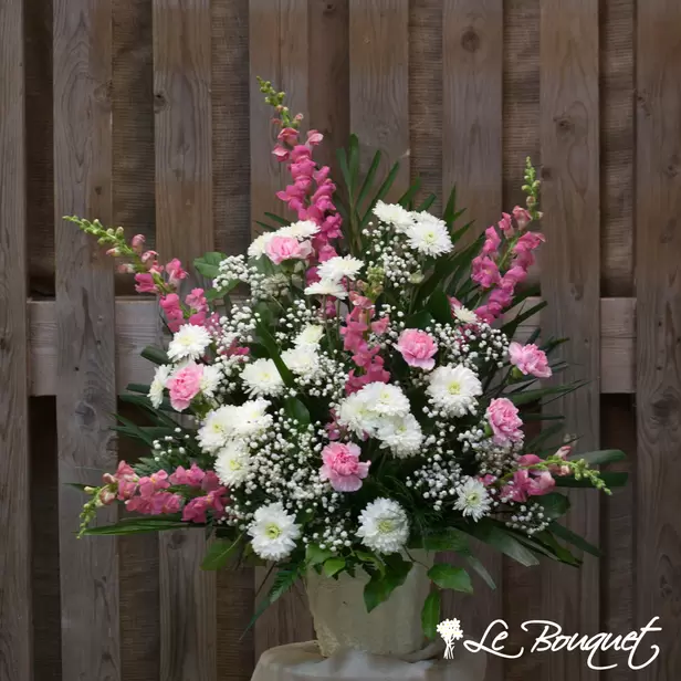 Traditional Funeral Arrangement (Standard, Pink)