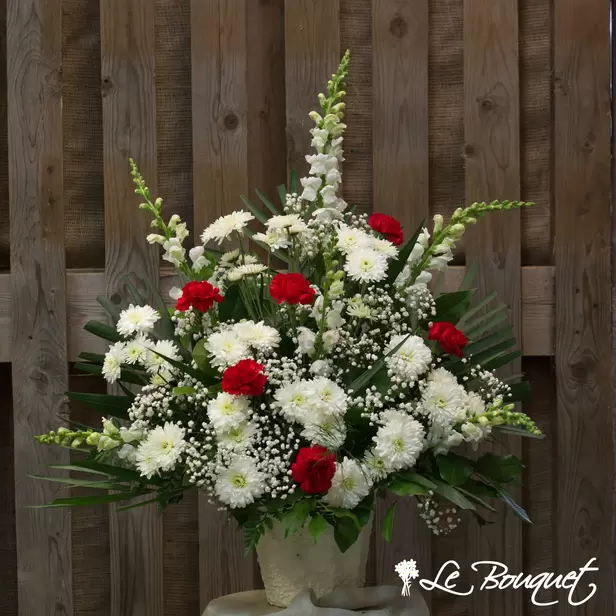Traditional Funeral Arrangement (Standard, Red)