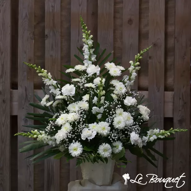 Traditional Funeral Arrangement (Standard, White)