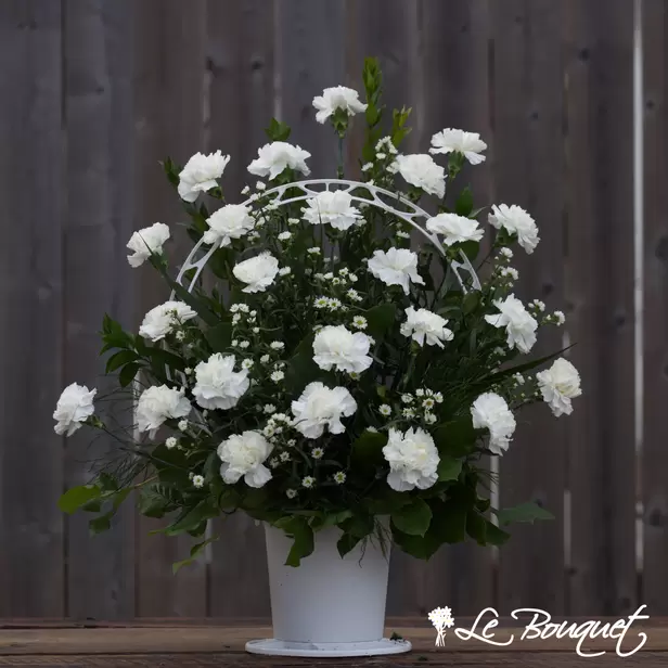 Hope and Honor Basket (Deluxe, White)