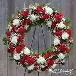 Hope and Honor Wreath (Deluxe, Red And White)