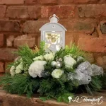 Centre de table de Noël blanc