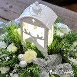 Centre de table de Noël blanc