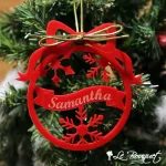 Holly Jolly Ornament (Red, Premium)