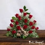 Roses exubérantes rouges