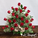 Roses exubérantes rouges