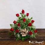 Roses exubérantes rouges