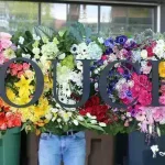 Mur de fleurs personnalisé