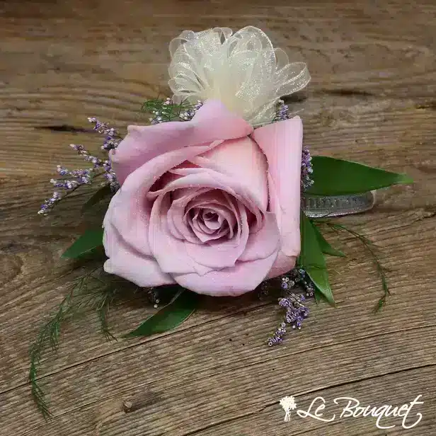 Rose Wrist Corsage (Deluxe, Pink, Caspia)