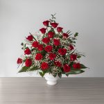 Red Roses Abundance with Babies Breath