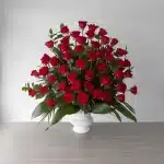 Red Roses Abundance with Babies Breath