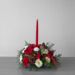 Single Candle Christmas Centerpiece