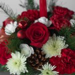 Single Candle Christmas Centerpiece