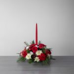 Single Candle Christmas Centerpiece