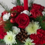 Single Candle Holiday Centerpiece