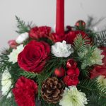 Single Candle Christmas Centerpiece