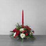 Single Candle Christmas Centerpiece