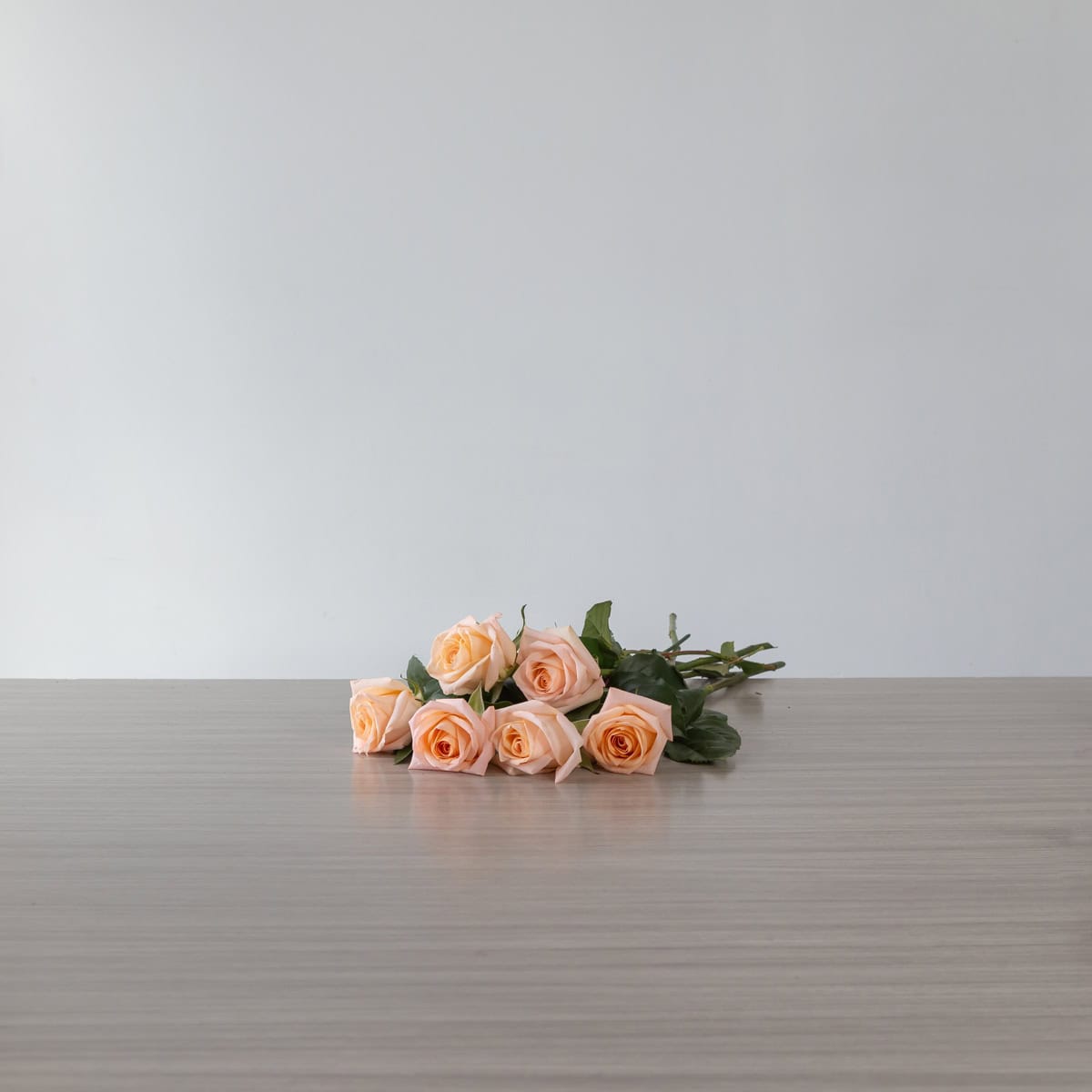 Tiffany Roses (6 roses, Arranged cut bouquet, With greenery)
