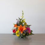 Burst of Color Round Arrangement