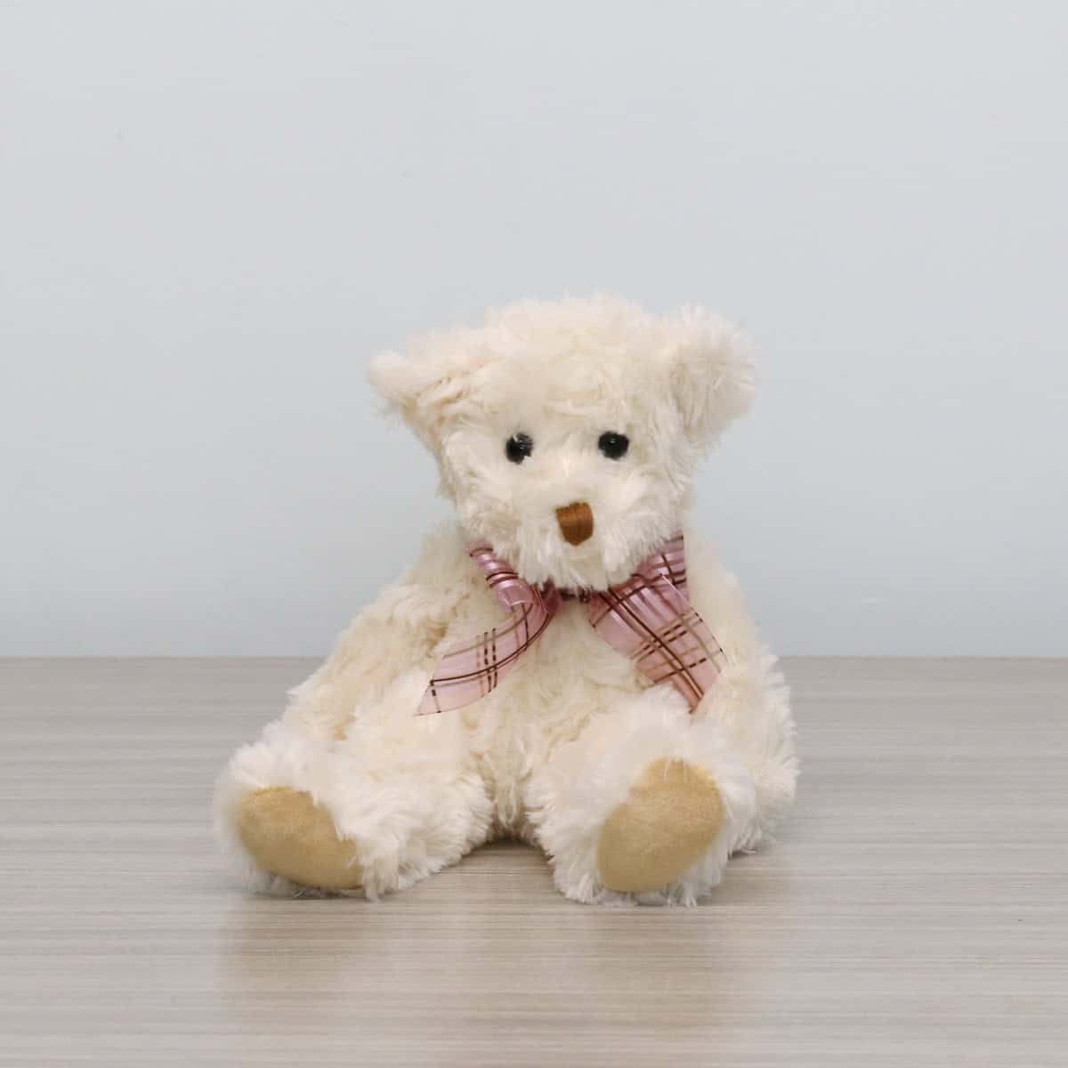 Cream Fuzzy Bear – Soft Plush Add-On | Le Bouquet