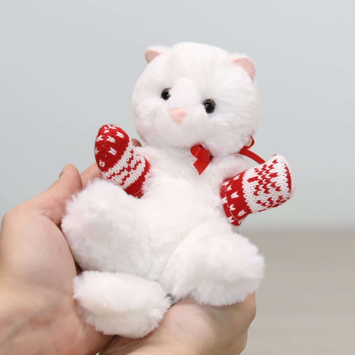 Lil Baby White Cat with Mittens